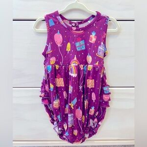 Little sleepies happy birthday romper and onesie